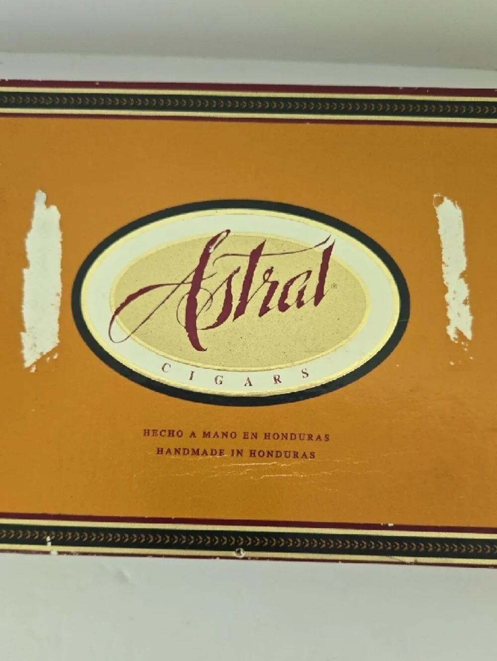 Vintage Astral Empty Cigar Craft Box Beso Flip Top